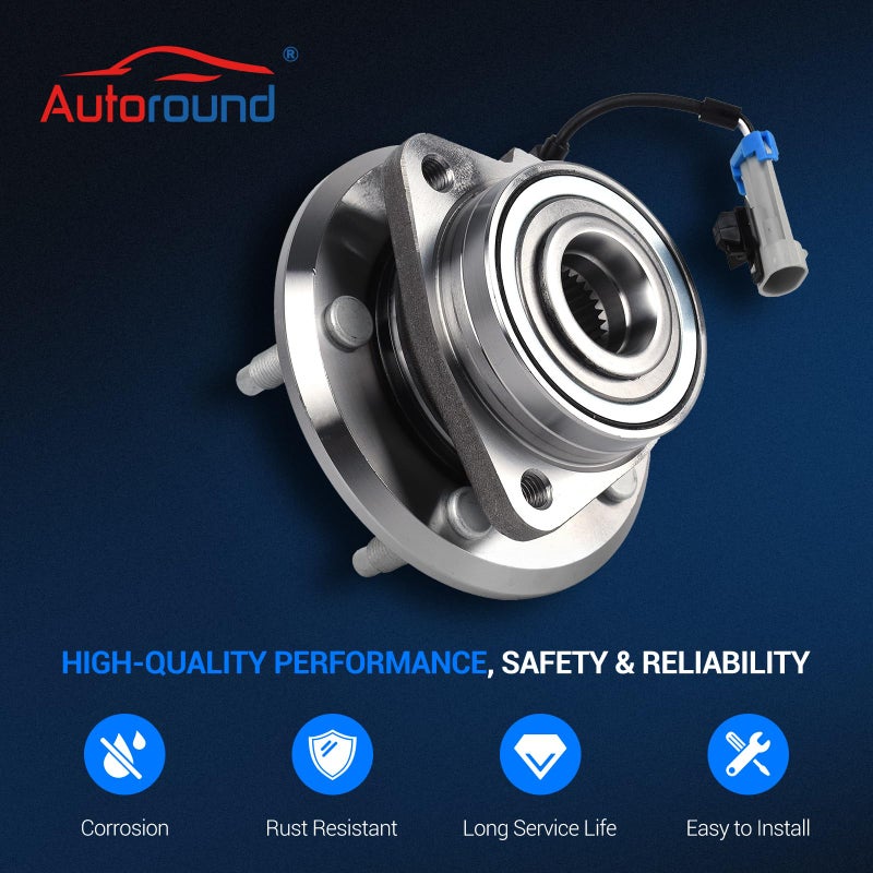 Autoround 513276 Front Wheel Bearing and Hub Assembly Fit for Chevy Equinox 07-09/ Captiva Sport 12-15, Saturn Vue 08-10, 07-09 Pontiac Torrent/Suzuki XL-7, 5 Lug w/ABS - Image 5